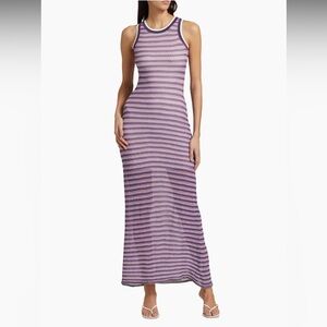 Veronica Beard Sivan Striped Knit Maxi Dress - Sz M